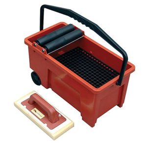 Galeata din plastic, Skipper Raimondi pentru curatarea gresiei + drisca burete 13x30 cm