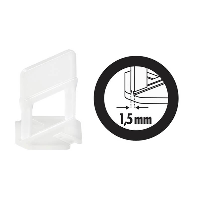 Distantiere pentru gresie si faianta cu autonivelare Raimondi RLS Base, 1.5 mm, 3-12mm, 180BAS15B0100, 100 buc - imagine 5