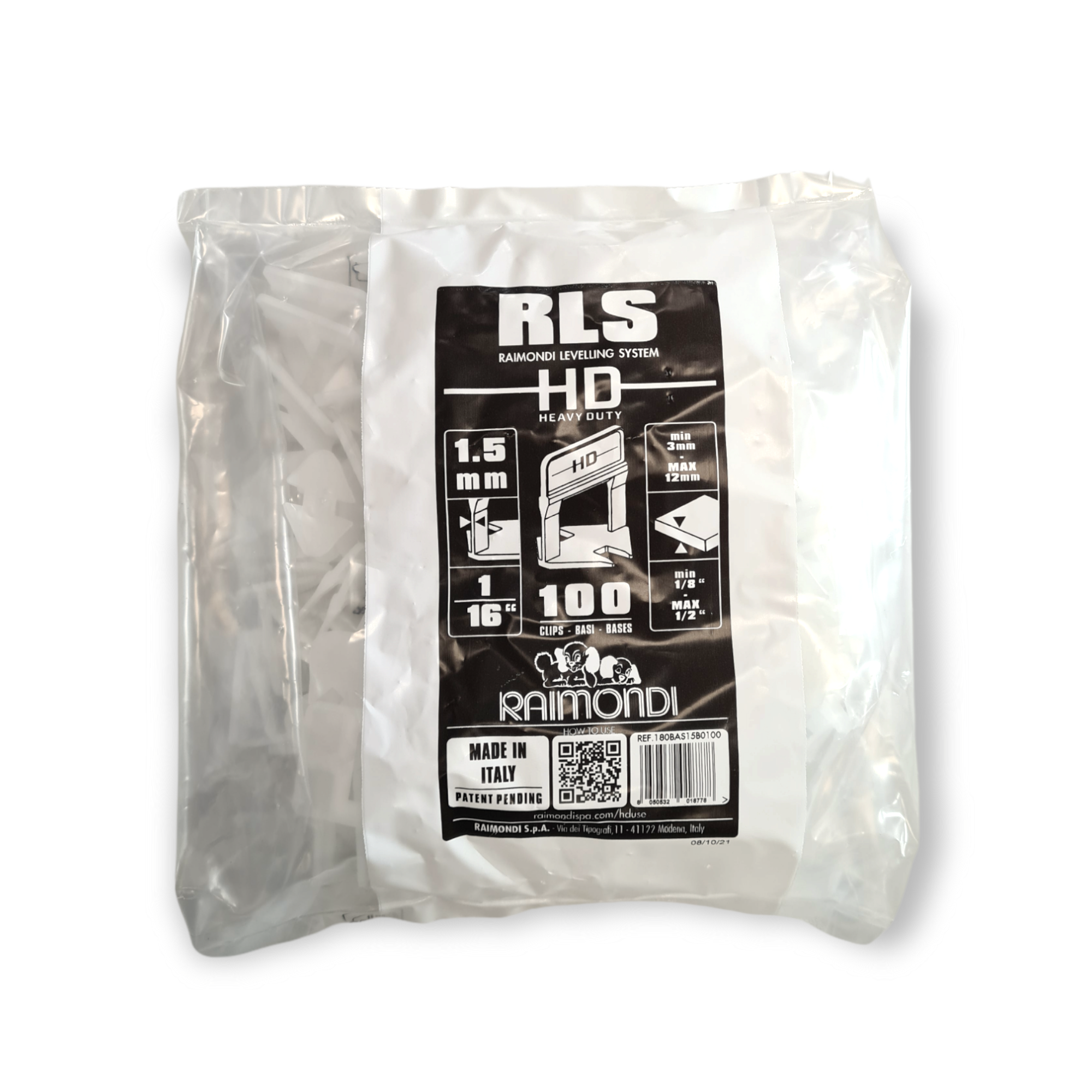 Distantiere pentru gresie si faianta cu autonivelare Raimondi RLS Base, 1.5 mm, 3-12mm, 180BAS15B0100, 100 buc - imagine 3