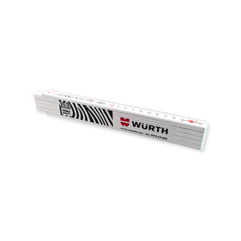 Metru din fibra de sticla, 2 M, Wurth, Long life, 071564605, Zebra quality