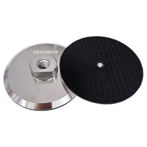 Suport din aluminiu pentru dischete/pad diamantate cu velcro, Diatech