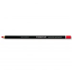 Creion industrial permanent STAEDTLER Lumocolor Glasochrom, Rosu