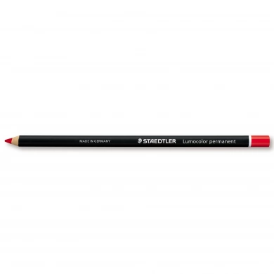 Creion industrial permanent STAEDTLER Lumocolor Glasochrom, Rosu