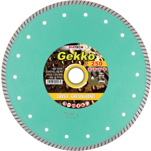 Disc diamantat pentru taiat gresie, gresogranit, Gekko, 300, Diatech